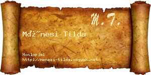 Ménesi Tilda névjegykártya